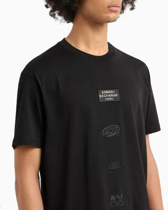ASV Regular Fit TShirt Black Men Armani TShirts ASV Regular Fit TShirt Black Men Armani TShirts