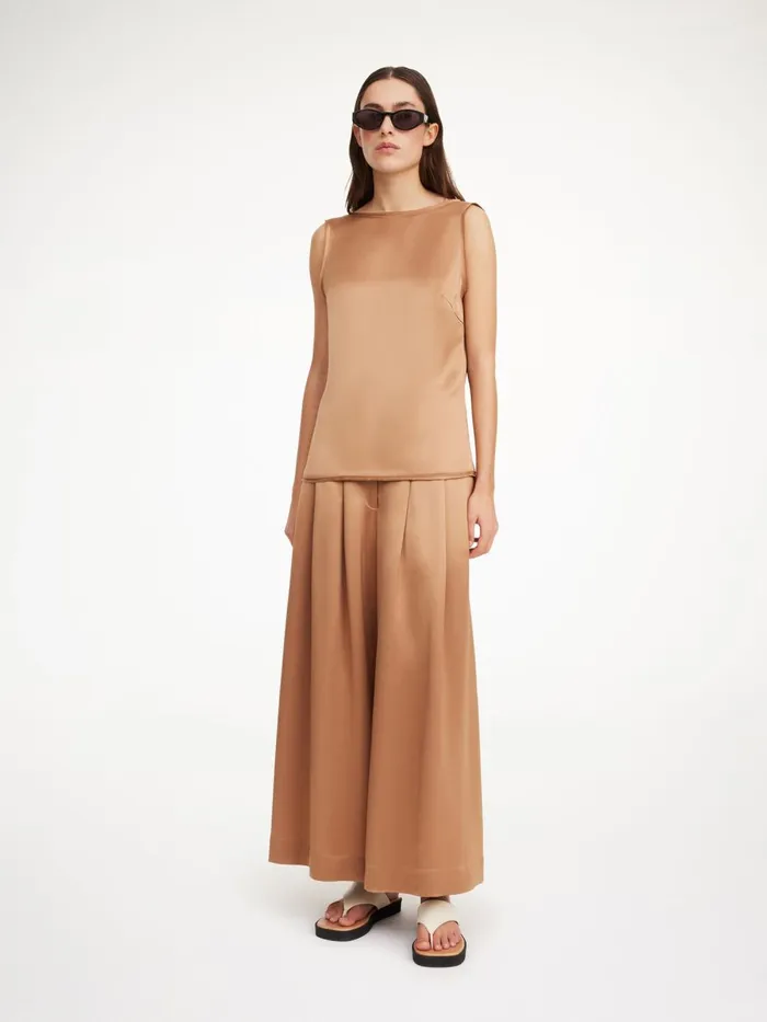 Aubri Top Tobacco Brown Women By Malene Birger Tops and Blouses