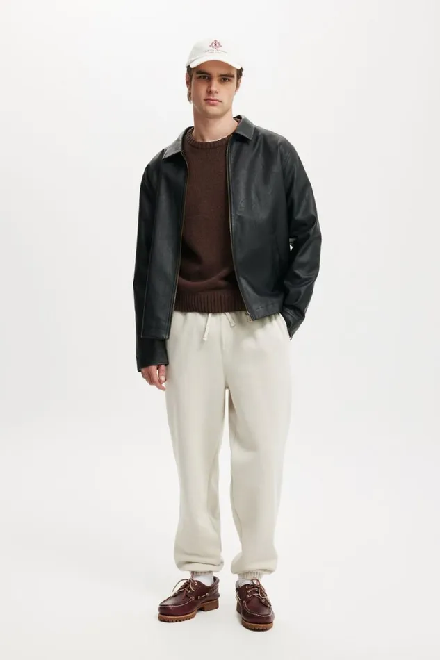 Baggy Cuffed Track Pant Bone Men Cotton On Sweats and Hoodies