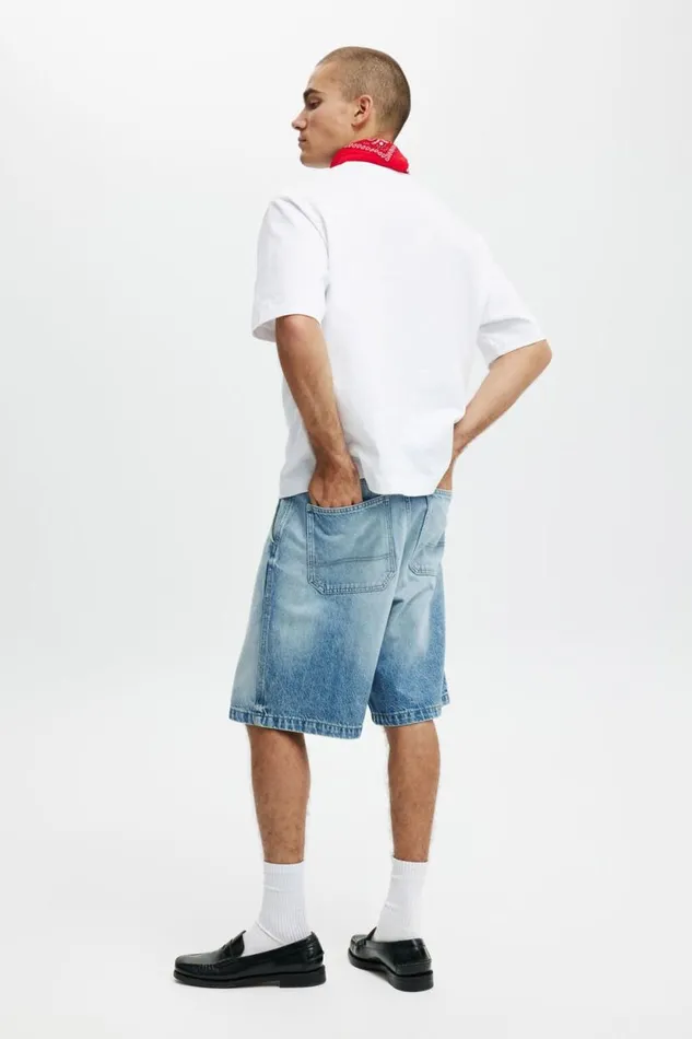Baggy Denim Short Cannonball Blue Men Cotton On Shorts Baggy Denim Short Cannonball Blue Men Cotton On Shorts