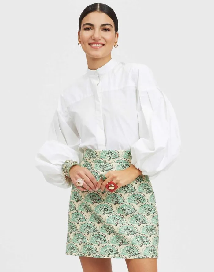 Baia Mini Skirt Fans Mint Women La Double J Skirts Baia Mini Skirt Fans Mint Women La Double J Skirts