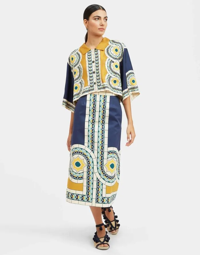 Baia Skirt Mudejar Place Blue Women La Double J Skirts