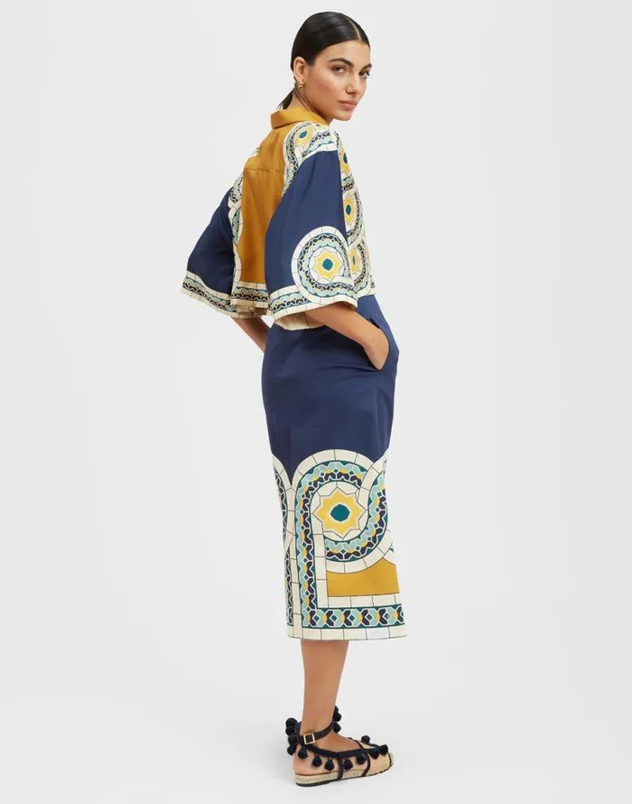 Baia Skirt Mudejar Place Blue Women La Double J Skirts Baia Skirt Mudejar Place Blue Women La Double J Skirts