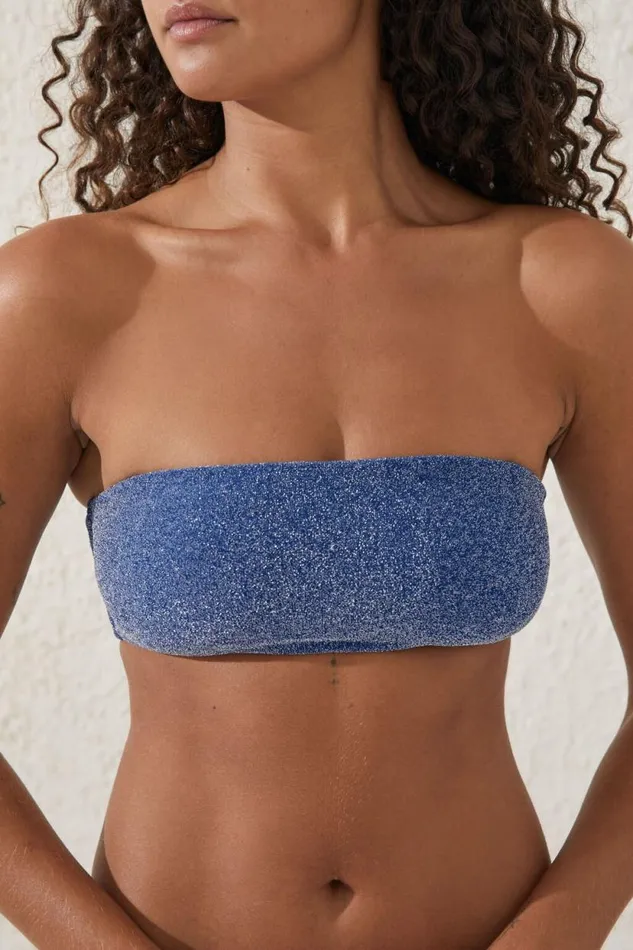 Bandeau Bikini Top Lapis Blue Metallic Women Cotton On Bikinis Bandeau Bikini Top Lapis Blue Metallic Women Cotton On Bikinis