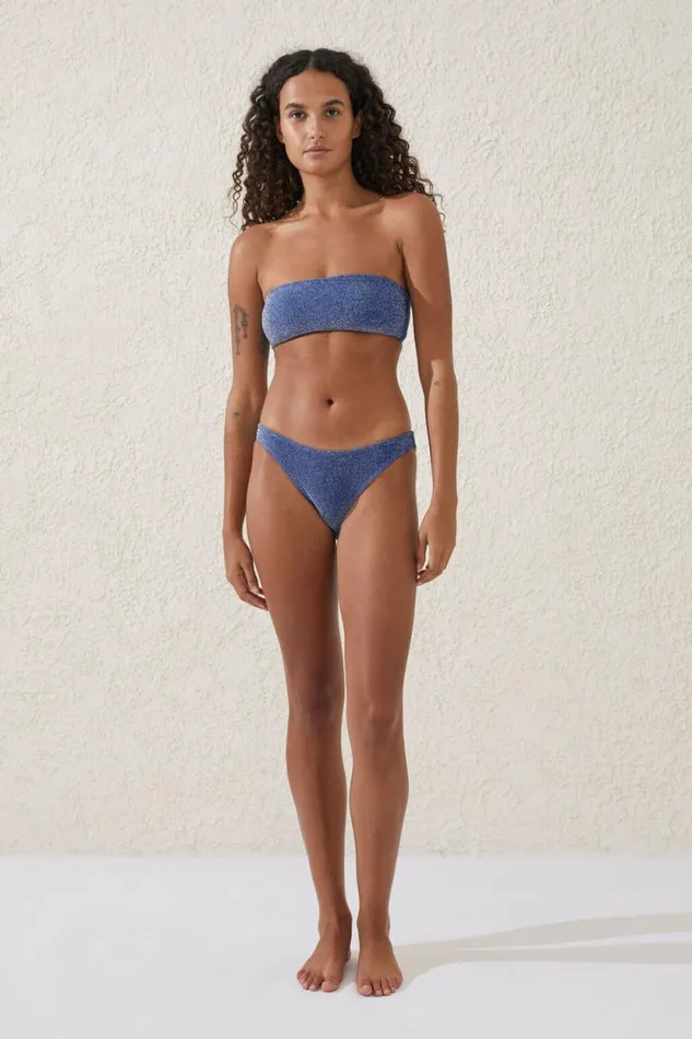 Bandeau Bikini Top Lapis Blue Metallic Women Cotton On Bikinis Bandeau Bikini Top Lapis Blue Metallic Women Cotton On Bikinis