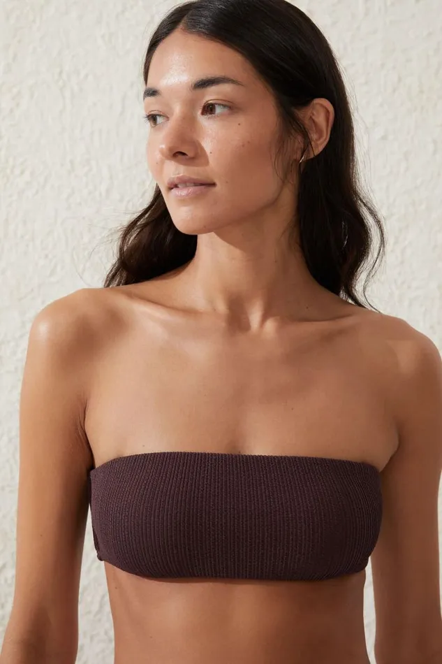 Bandeau Bikini Top Willow Brown Crinkle Women Cotton On Bikinis Bandeau Bikini Top Willow Brown Crinkle Women Cotton On Bikinis