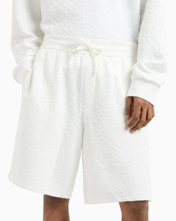 Basic Bermuda In Stretch Fabric White Men Armani Matching Sets Basic Bermuda In Stretch Fabric White Men Armani Matching Sets