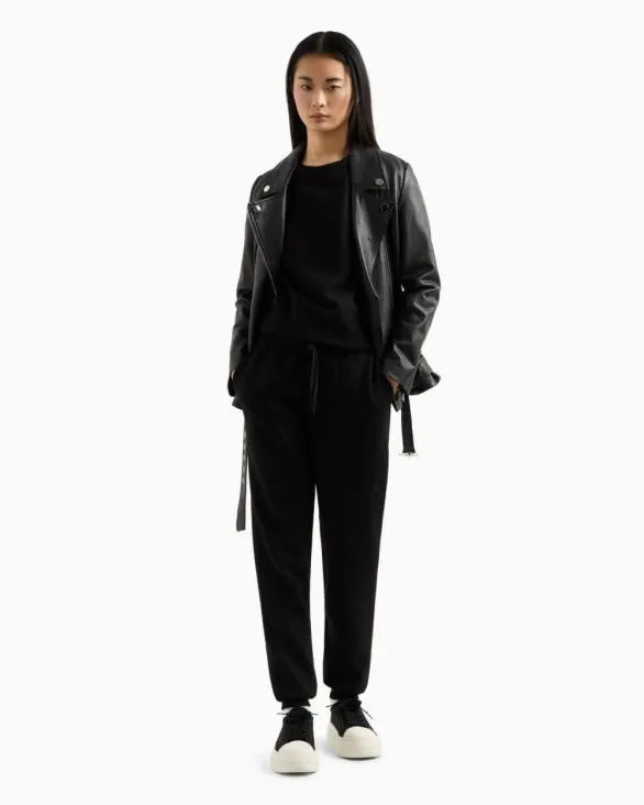 Basic Crewneck Sweatshirt Black Women Armani Matching Sets Basic Crewneck Sweatshirt Black Women Armani Matching Sets