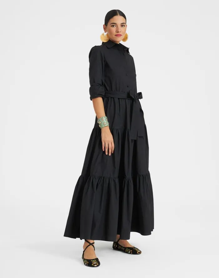 Bellini Dress Solid Black Women La Double J Dresses