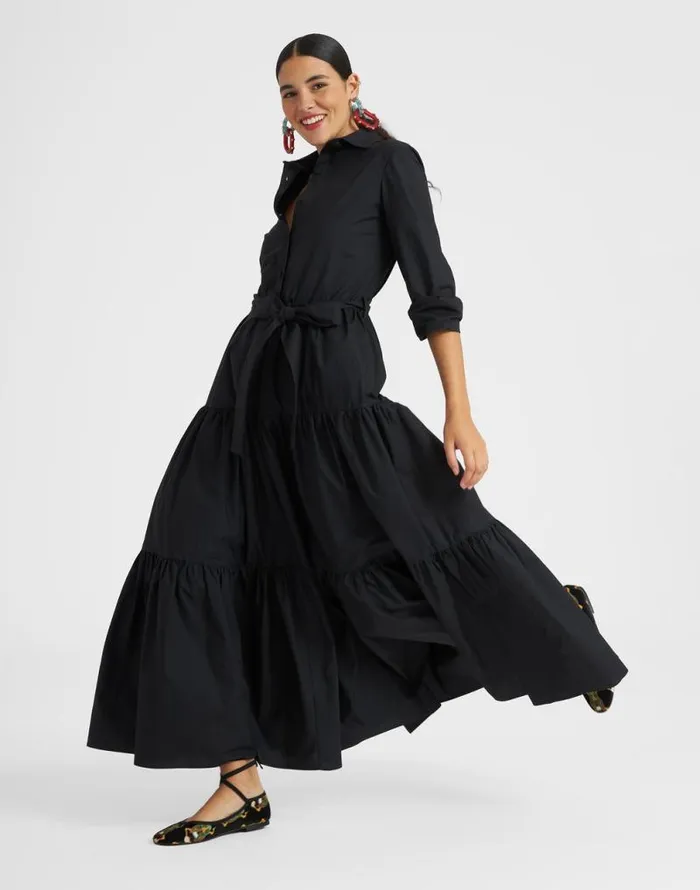 Bellini Dress Solid Black Women La Double J Dresses