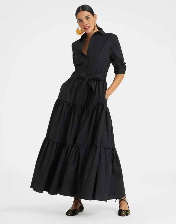 Bellini Dress Solid Black Women La Double J Dresses