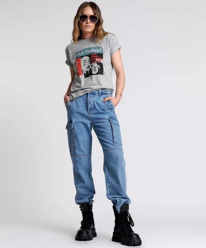 BERLIN BLUE CARGO MOTION JEANS Women One Teaspoon Bottoms