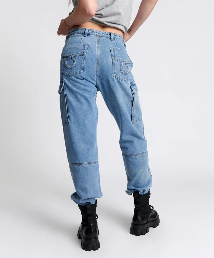 BERLIN BLUE CARGO MOTION JEANS Women One Teaspoon Bottoms