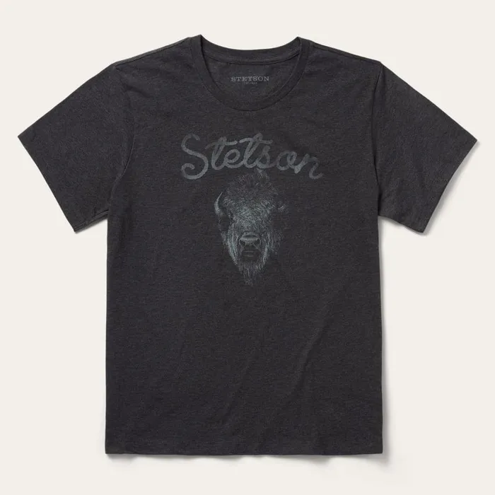 Bison Spirit Graphic Tee Black Men Stetson Tees