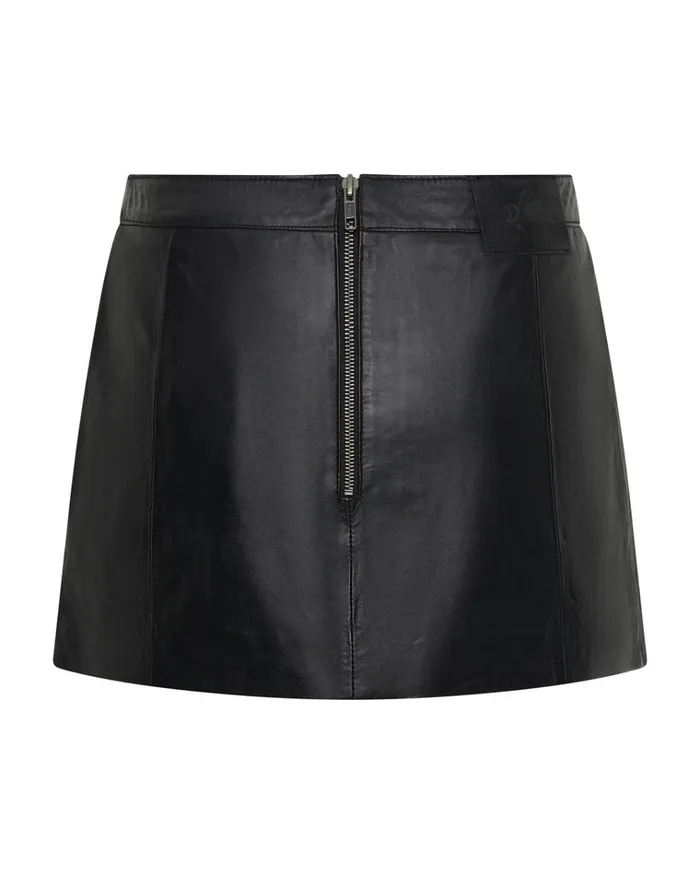 BLACK ALINE LEATHER MINI SKIRT Women One Teaspoon Leather BLACK ALINE LEATHER MINI SKIRT Women One Teaspoon Leather