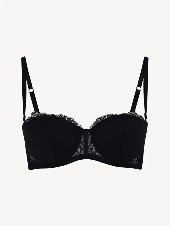 Black Lace Bandeau Bra Lingerie La Perla Bandeau