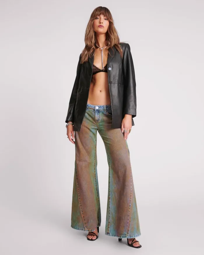 BLACK LEATHER BLAZER Women One Teaspoon Leather BLACK LEATHER BLAZER Women One Teaspoon Leather