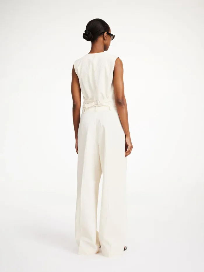 Blaire Waistcoat Soft White Women By Malene Birger Blazers