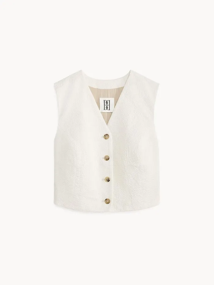 Blaire Waistcoat Soft White Women By Malene Birger Blazers
