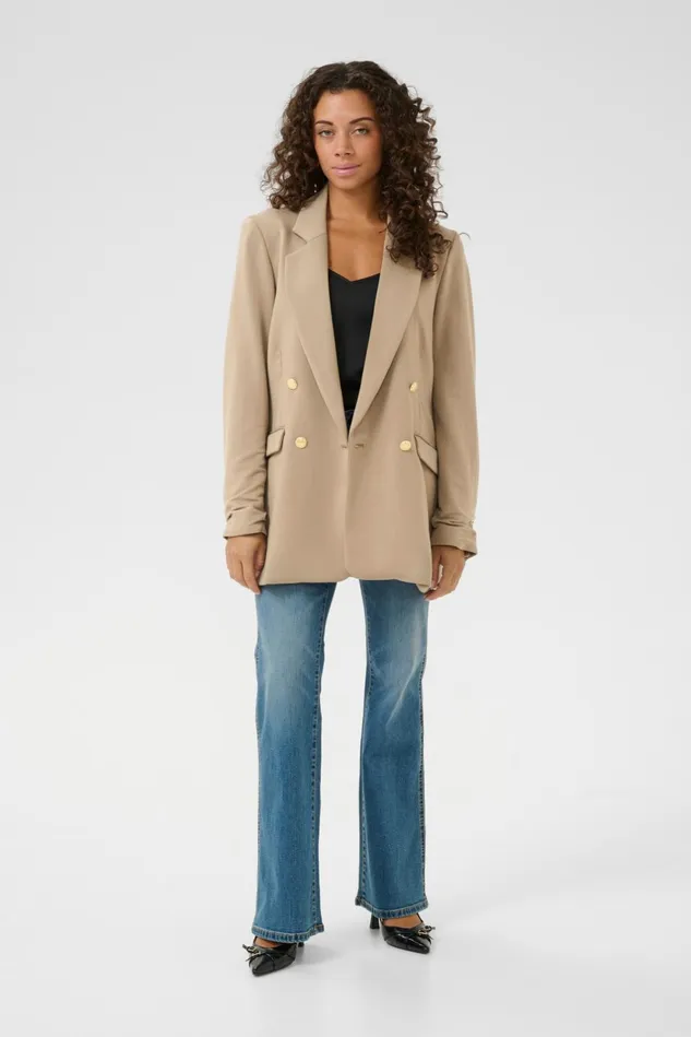Blazers and Waistcoats Women CULTURE CUeva Blazer Timber Wolf