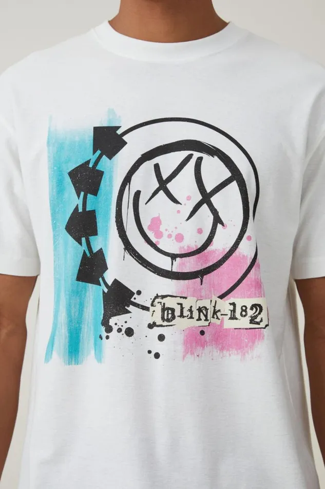 Blink 182 Loose Fit TShirt Lcn Mt Vintage Whitei Miss You Men Cotton On Tees and Tanks Blink 182 Loose Fit TShirt Lcn Mt Vintage Whitei Miss You Men Cotton On Tees and Tanks