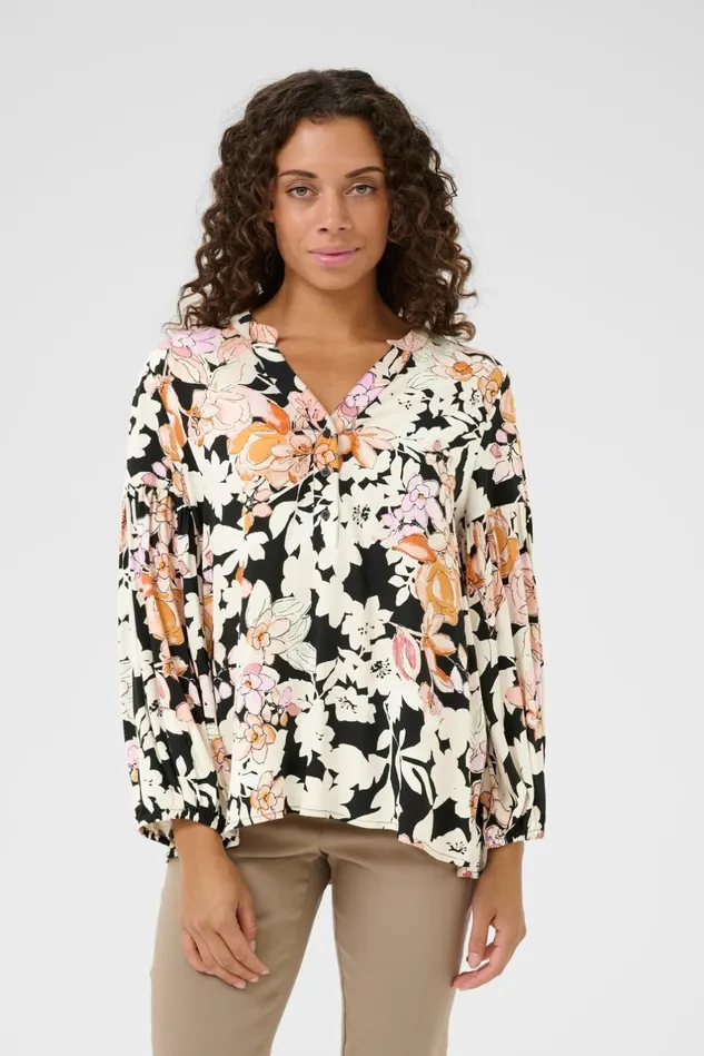 Blouses Women CULTURE CUaudrey Orangepink Flower