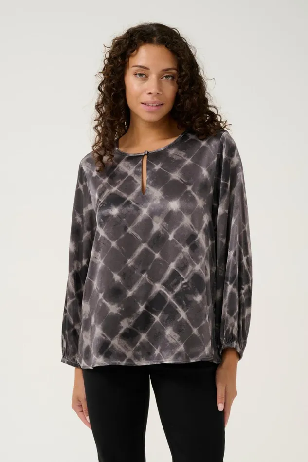 Blouses Women CULTURE CUjelly Blouse Grey Squares