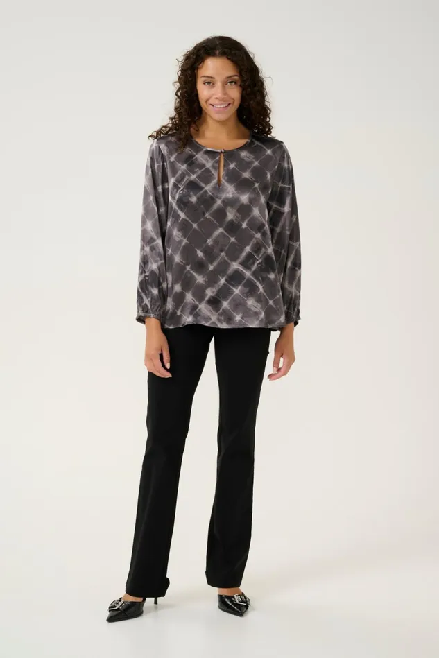 Blouses Women CULTURE CUjelly Blouse Grey Squares