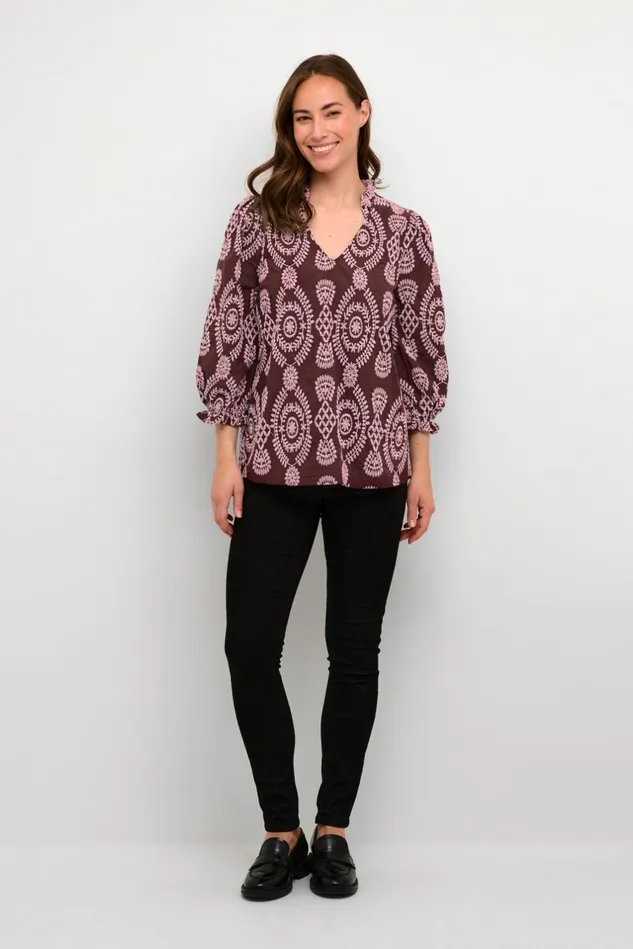 Blouses Women CULTURE CUtia Blouse With Embroidery Winetasting