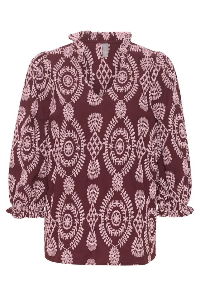 Blouses Women CULTURE CUtia Blouse With Embroidery Winetasting