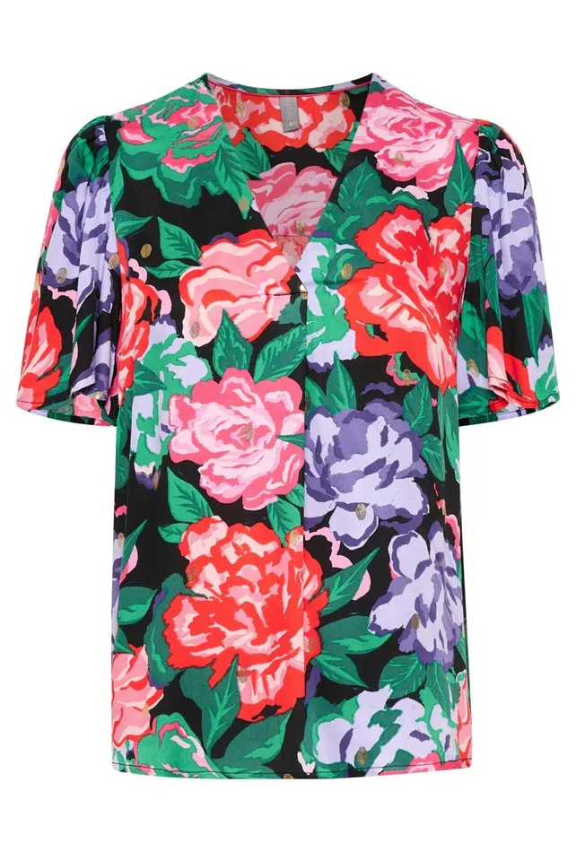 Blouses Women CULTURE CUvirna Blouse With Short Sleeves Violet Tulip