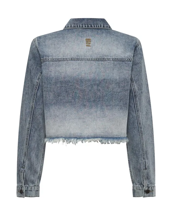 BLUE BLOSSOM LONG SLEEVE DENIM BRAXTON TOP Women One Teaspoon Denim Tops BLUE BLOSSOM LONG SLEEVE DENIM BRAXTON TOP Women One Teaspoon Denim Tops
