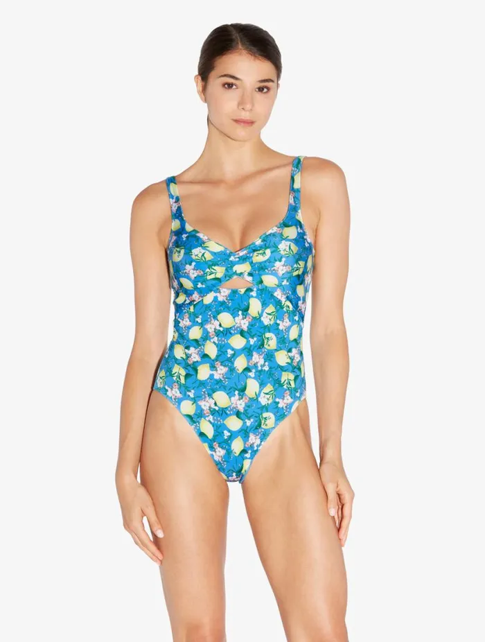 Blue Printed Cutout Swimsuit Swim La Perla OnePiece Bathing Suits