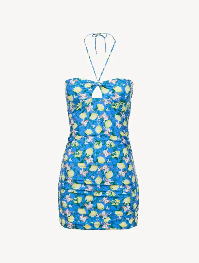 Blue Printed Short Dress Swim La Perla Beach Coverups
