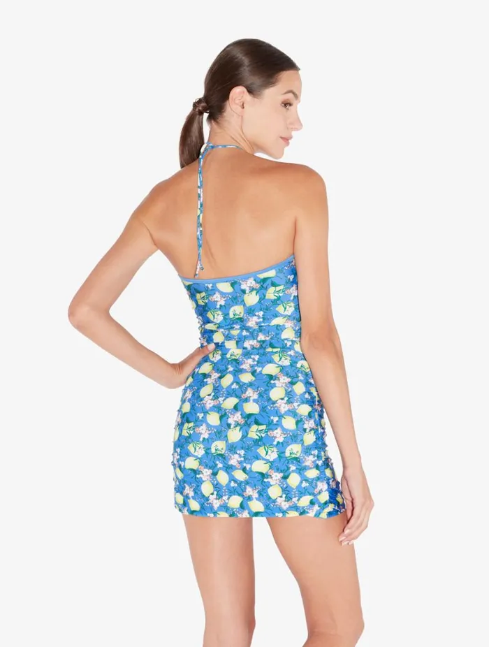 Blue Printed Short Dress Swim La Perla Beach Coverups