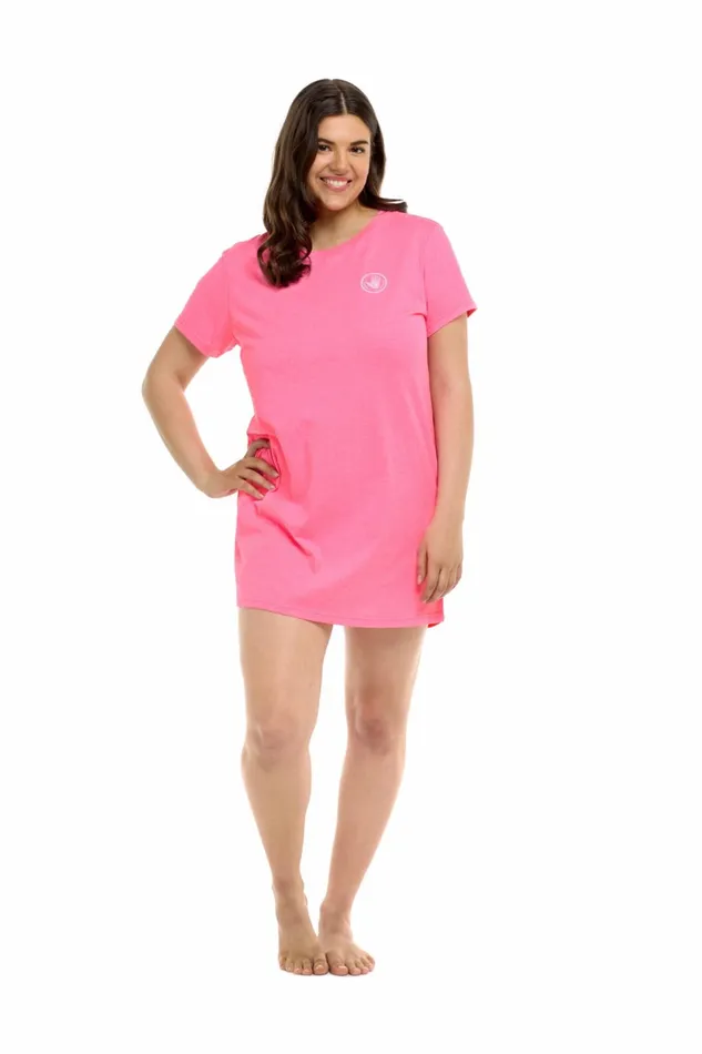 Body Glove CoverUps Women Brielle TShirt Dress 8211 Bubble Gum Heather
