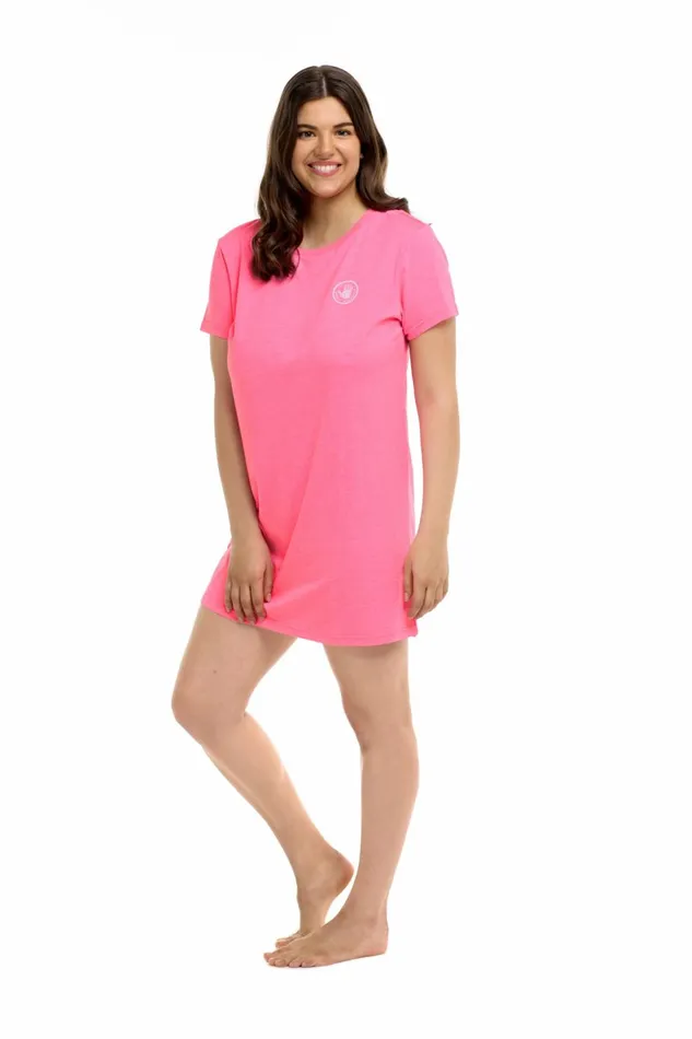 Body Glove CoverUps Women Brielle TShirt Dress 8211 Bubble Gum Heather