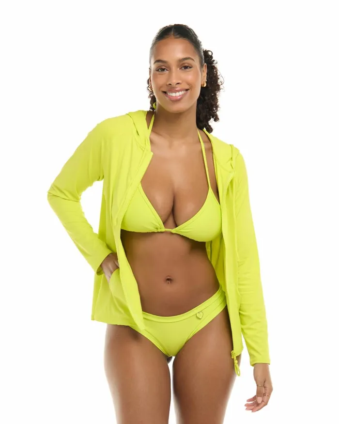 Body Glove Rash Guards Sun Protection Women Smoothies Barbara Hoodie Rashguard 8211 Key Lime