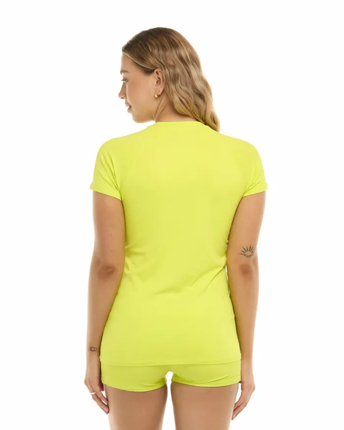 Body Glove Rash Guards Sun Protection Women Smoothies In Motion Short Sleeve Rashguard 8211 Key Lime