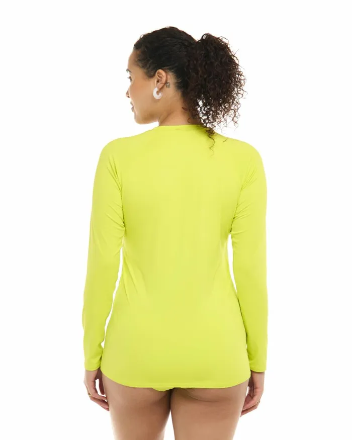 Body Glove Rash Guards Sun Protection Women Smoothies Sleek Long Sleeve Rashguard 8211 Key Lime