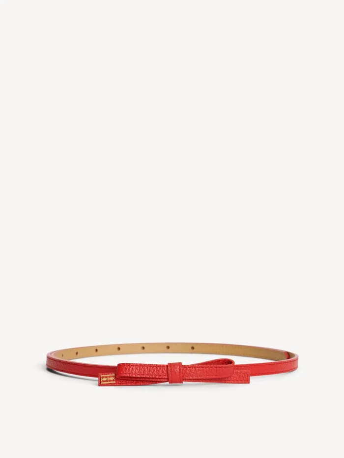 Booma Leather Belt Dark Chilli Women By Malene Birger Belts