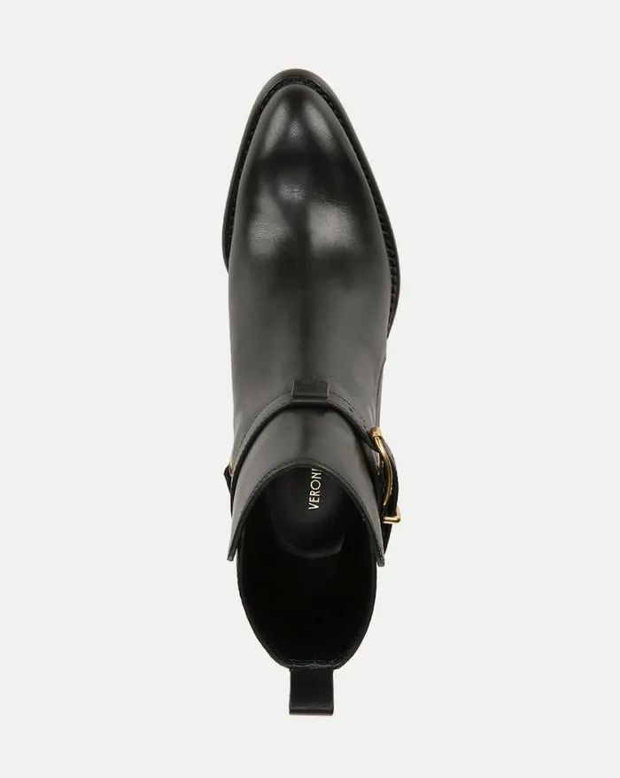 Boots and Booties Shop Veronica Beard Sohelia Leather Ankle Bootie Black
