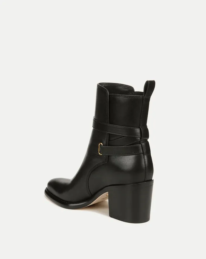 Boots and Booties Shop Veronica Beard Sohelia Leather Ankle Bootie Black