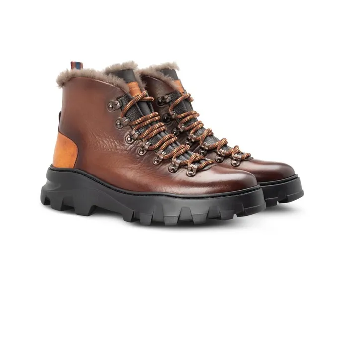 Boots Men Moreschi Brown Leather Boot