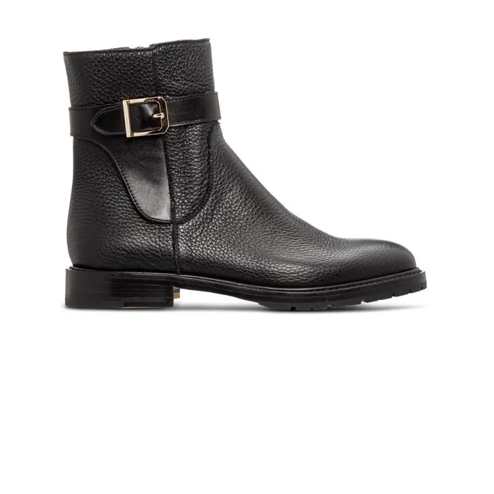 Boots Women Moreschi Black Leather Ankle Boot