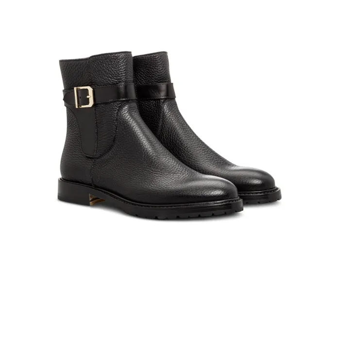 Boots Women Moreschi Black Leather Ankle Boot
