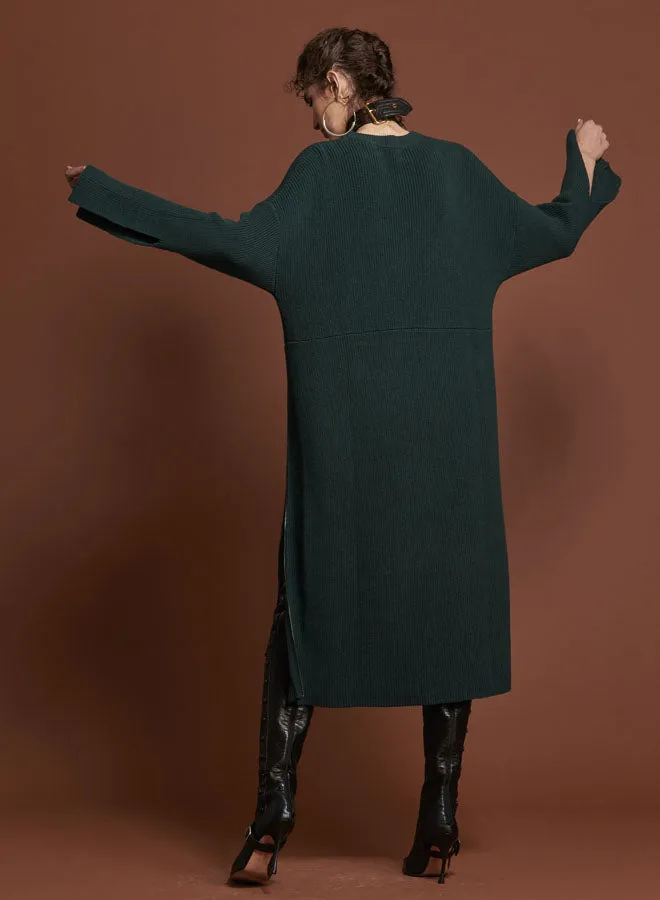 BOTTLE GREEN STUDIO ZIP KNIT DRESS Women One Teaspoon Midi and Maxi Dresses BOTTLE GREEN STUDIO ZIP KNIT DRESS Women One Teaspoon Midi and Maxi Dresses