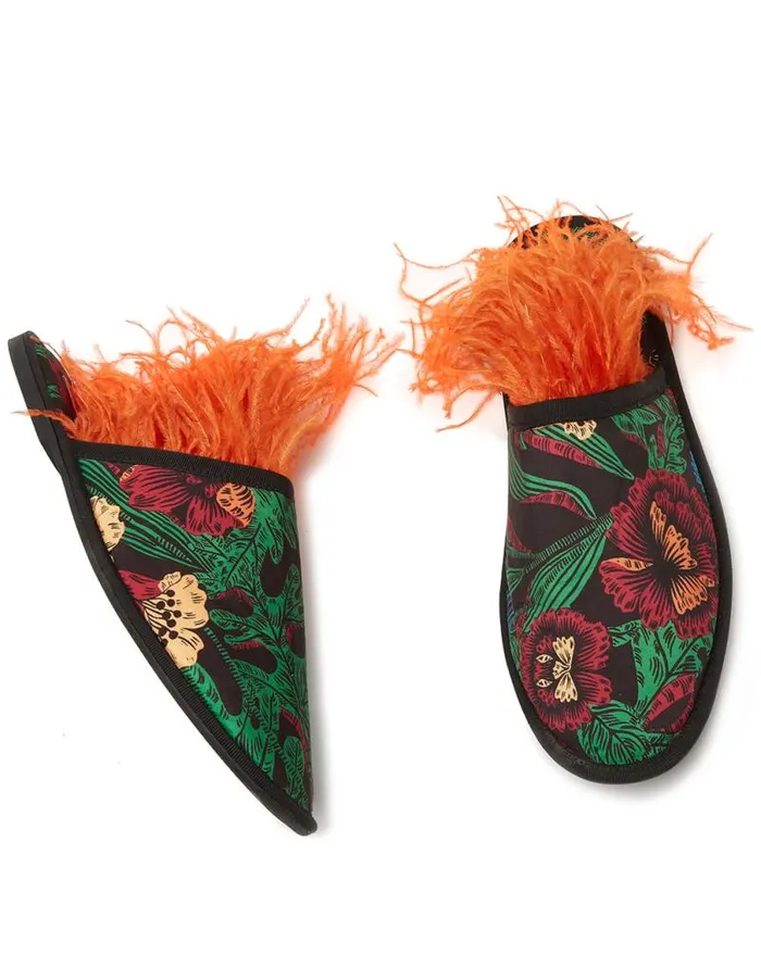 Boudoir Slipper Night Garden Women La Double J Shoes Boudoir Slipper Night Garden Women La Double J Shoes