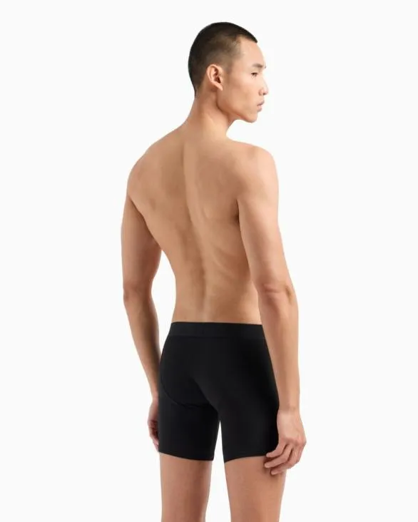 Boxer Shorts In Stretch Fabric With Maxi Logo Black Men Armani Intimates And Loungewear Boxer Shorts In Stretch Fabric With Maxi Logo Black Men Armani Intimates And Loungewear