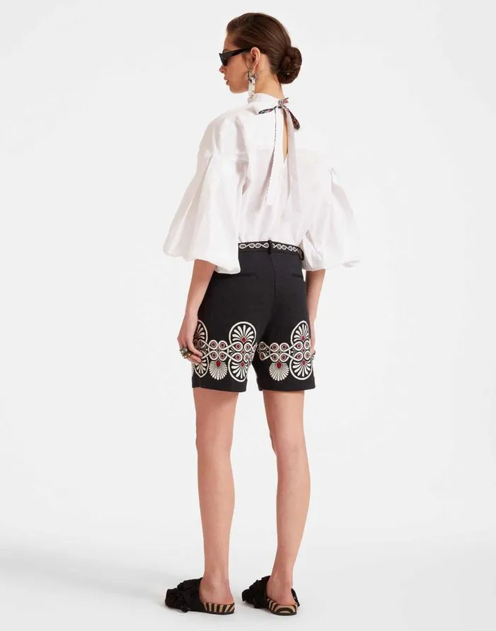 Boyfriend Shorts Medallion Place Black Women La Double J Shorts and Pants Boyfriend Shorts Medallion Place Black Women La Double J Shorts and Pants
